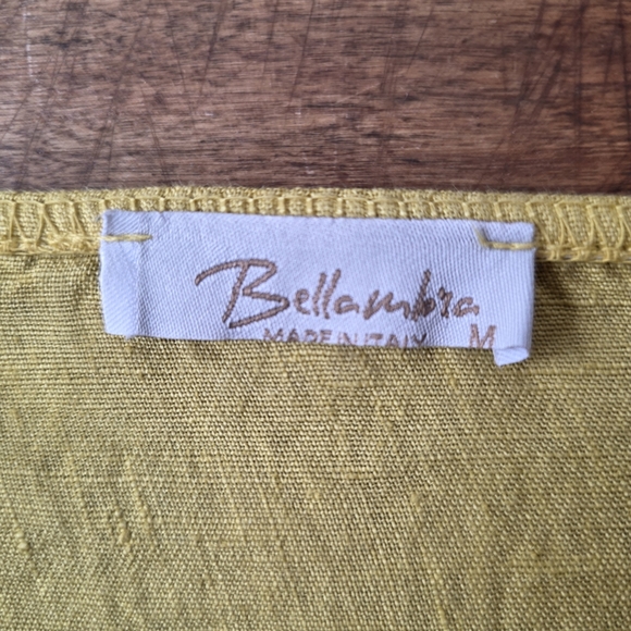 Bellambra Linen Peasant Top – Size M – Mustard Yellow - Picture 5 of 5